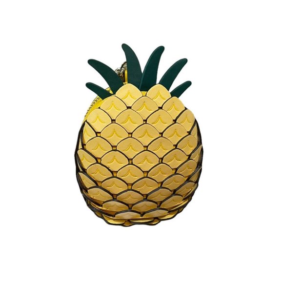 Kate Spade Colada Pineapple Coin Purse Pouch Yellow Leather  Authentic Kate Spade Pineapple Leather Keychain Coin Purse/Wallet NWT
